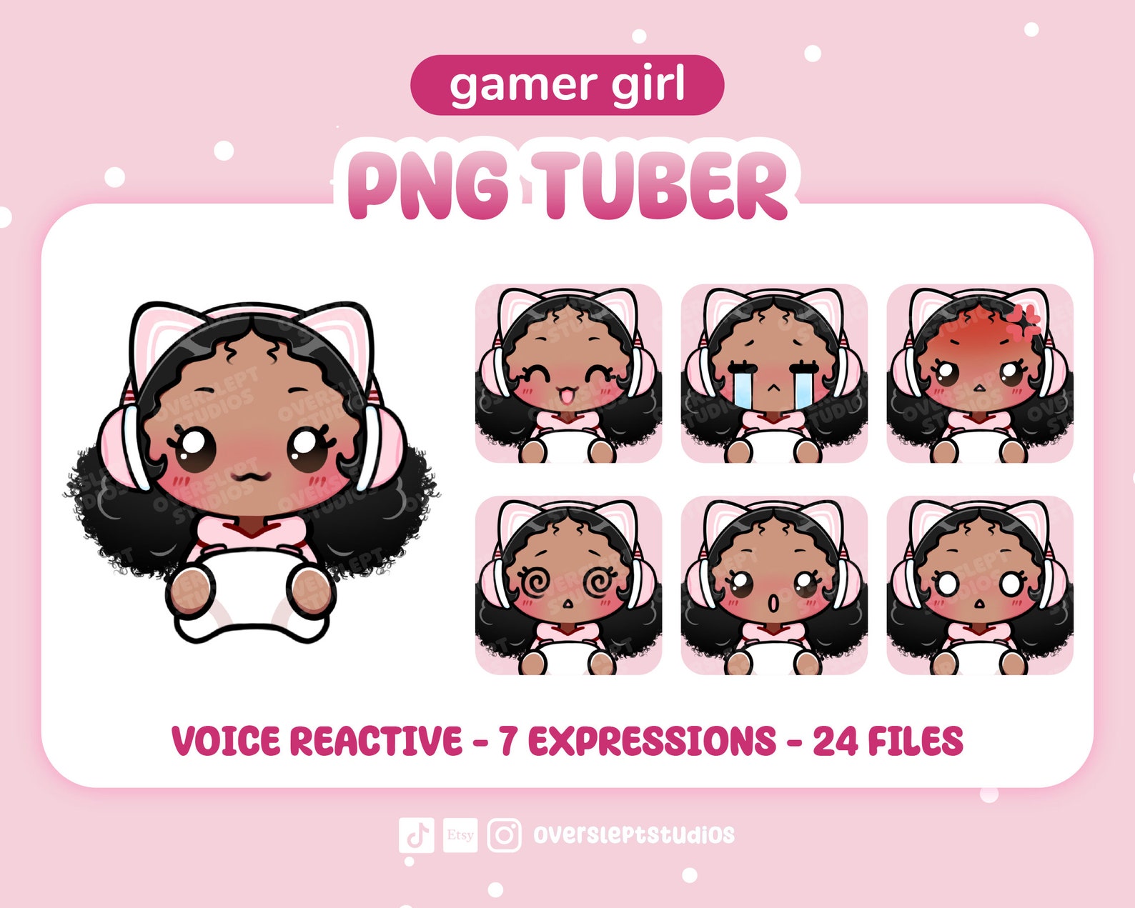 Gamer Girl Pngtuber, Pngtuber for Twitch, Discord, Youtube Streamers ...
