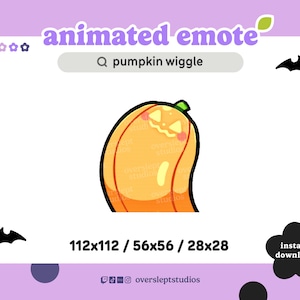 Twitch と Discord 用のアニメーション パンプキン ウィグル ダンス エモート、ダンス エモート、アニメーション Twitch エモート、パンプキン エモート、ハロウィーン Twitch エモート