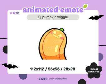 ANIMATED Pumpkin Wiggle Dance Emote for Twitch and Discord, Dance Emote, Animated Twitch Emote, Pumpkin Emotes, Halloween Twitch Emotes