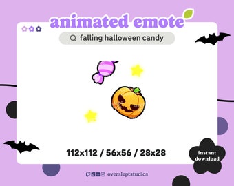 ANIMIERTES fallendes Halloween Candy Emote für Twitch und Discord, Halloween Emote, Horror, Spooky Season, Stream, Candy Emotes, Candy Badges