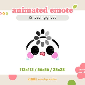 ANIMATED Ghost Loading Emote for Twitch and Discord, Spooky Emotes, Loading Emote, Animated Twitch Emote, Ghost Emotes, Ghost Twitch Emotes
