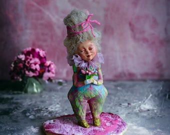 OOAK Mini Doll "Pink Cake"