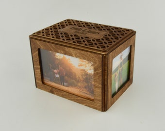 Personalized Wooden Memory Box With Photo Frame, Keepsake Storage Box, Gift For Him, Gift For Her HOG10001