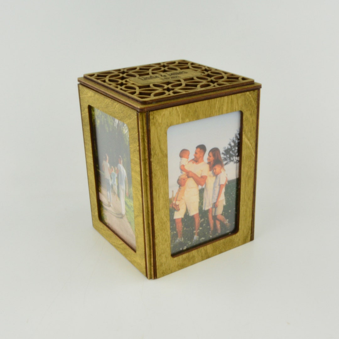 Personalized Wooden Memory Box Photo Frame, Custom Keepsake Box, Gift ...