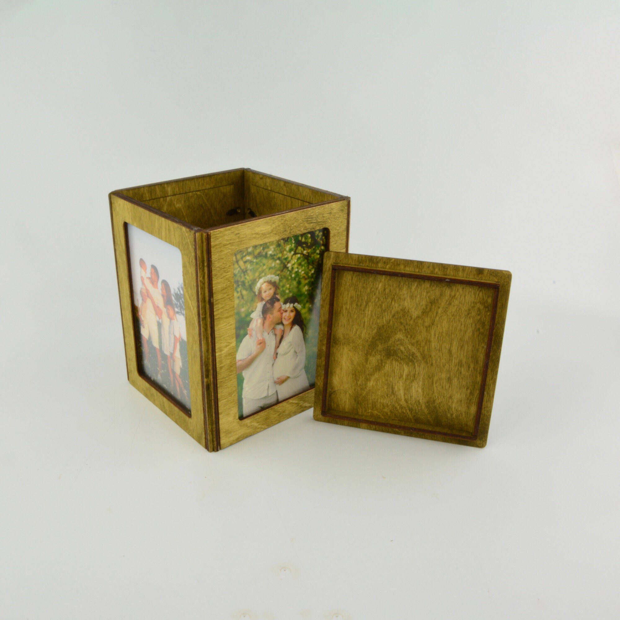 Personalized Wooden Memory Box Photo Frame, Custom Keepsake Box, Gift ...
