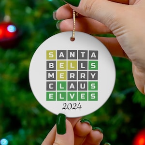 Wordle Ornament | Wordle Christmas Gift | Funny Wordle Lover Gift 2024