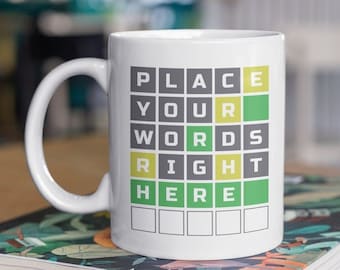 Personalized Wordle Coffee Mug | Custom Wordle Gift | Create You're Own Wordle