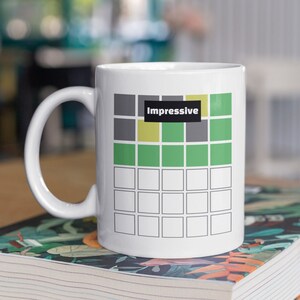 Taza de Wordle / Resultados impresionantes / Taza de café inspirada en Wordle / Regalo de Navidad para profesores