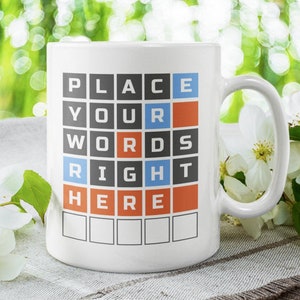 Wordle Mug | High Contrast Mode | Color-Blind Wordle | Dark Mode