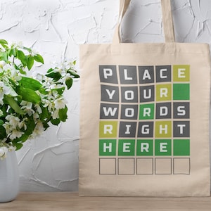 Wordle Personalized Tote Bag | Custom Canvas Tote Bag | Reusable | Eco- Friendly | Gift for Mom
