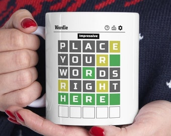 Custom Wordle Mug | Large Personalized Coffee Mug