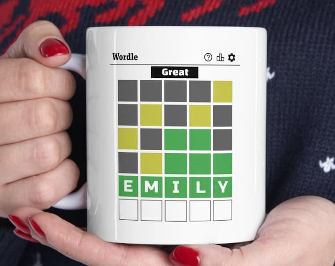 Custom Wordle Name Mug | Large Personalized Coffee Mug