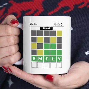 Custom Wordle Name Mug | Large Personalized Coffee Mug