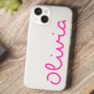 Custom Name iPhone Case: Island Design, Clear TPU, Slim Fit