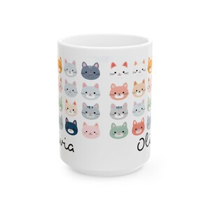 Custom Cat Mug | Personalized Large Coffee Cup image 5