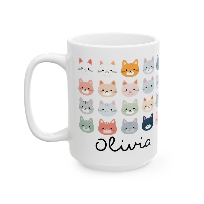 Custom Cat Mug | Personalized Large Coffee Cup image 6