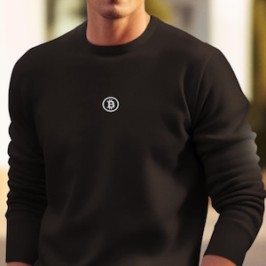 Felpa Bitcoin ricamata / Felpa girocollo unisex Heavy Blend™
