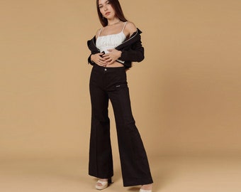 Deadstock Black Lady Wrangler Jacket+Pants