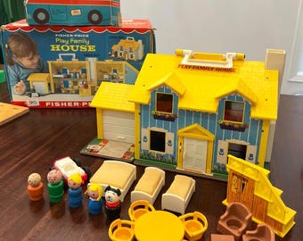 Ecole Maternelle Fisher Price play Family Vintage Année 1970 Réf: 929