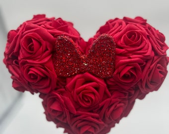 Minnie flower head - Red Beauty Rhinestone Bow Centerpiece