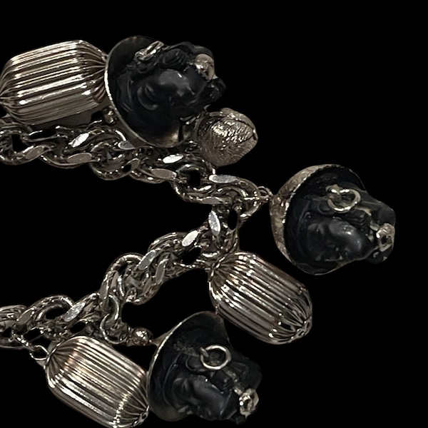 SELRO SILINI CHARM Bracelet - 8" Long, 1950s