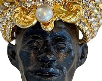 MOGUL BLACKAMOOR PENDANT Necklace/brooch/earrings. pendant detaches to create a stunning Brooch. 8” long and 4” wide, a showstopper.