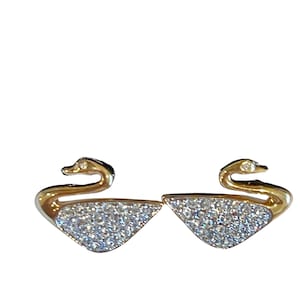 Swarovski Swan Sterling Ohrstecker noch auf Karte