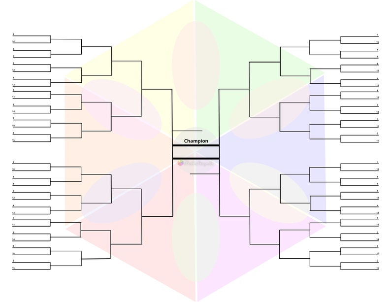 Printable Tournament Brackets Bundle 8, 16, 32, 64 Team Bundle Kids