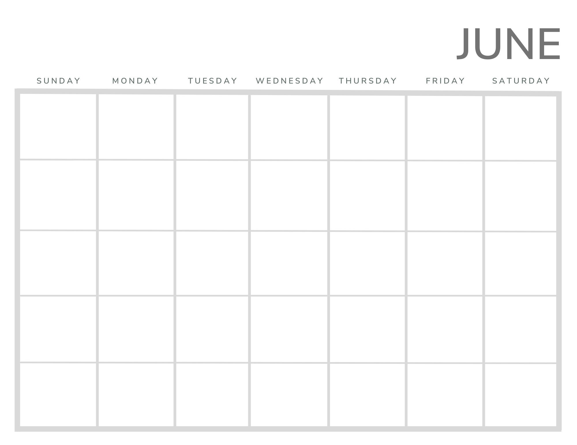 Paper paper party supplies april printable blank calendar digital