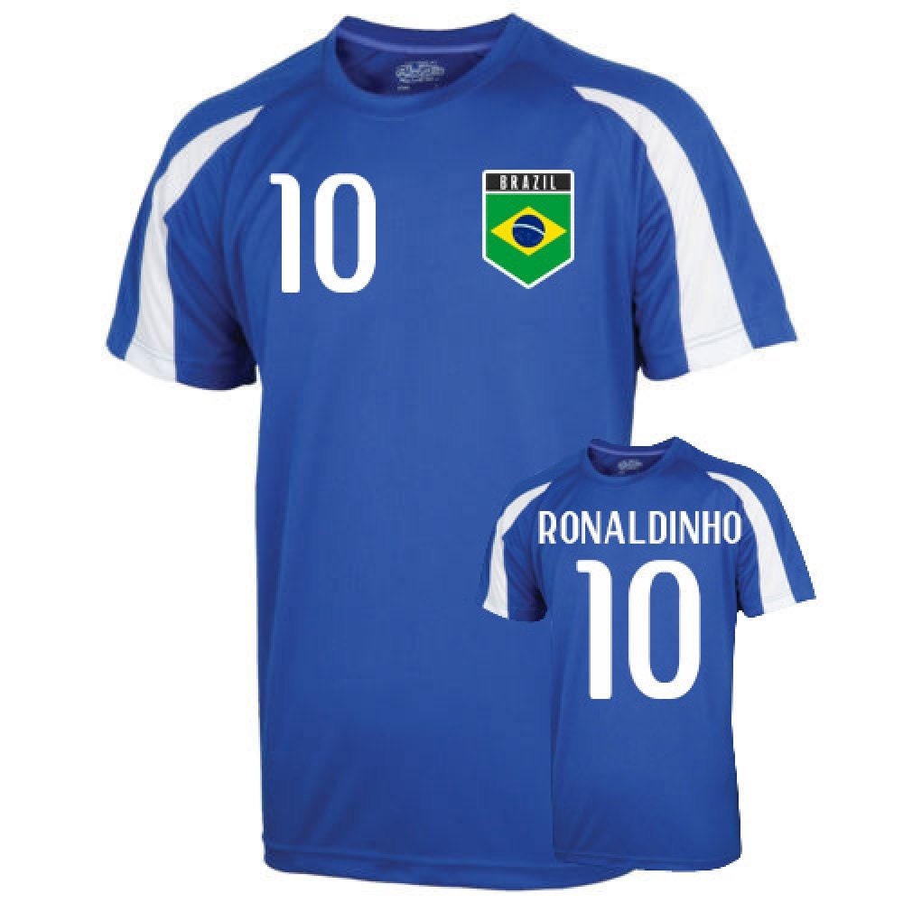 Brazil Sports Training Jersey ronaldinho 10 Kids 