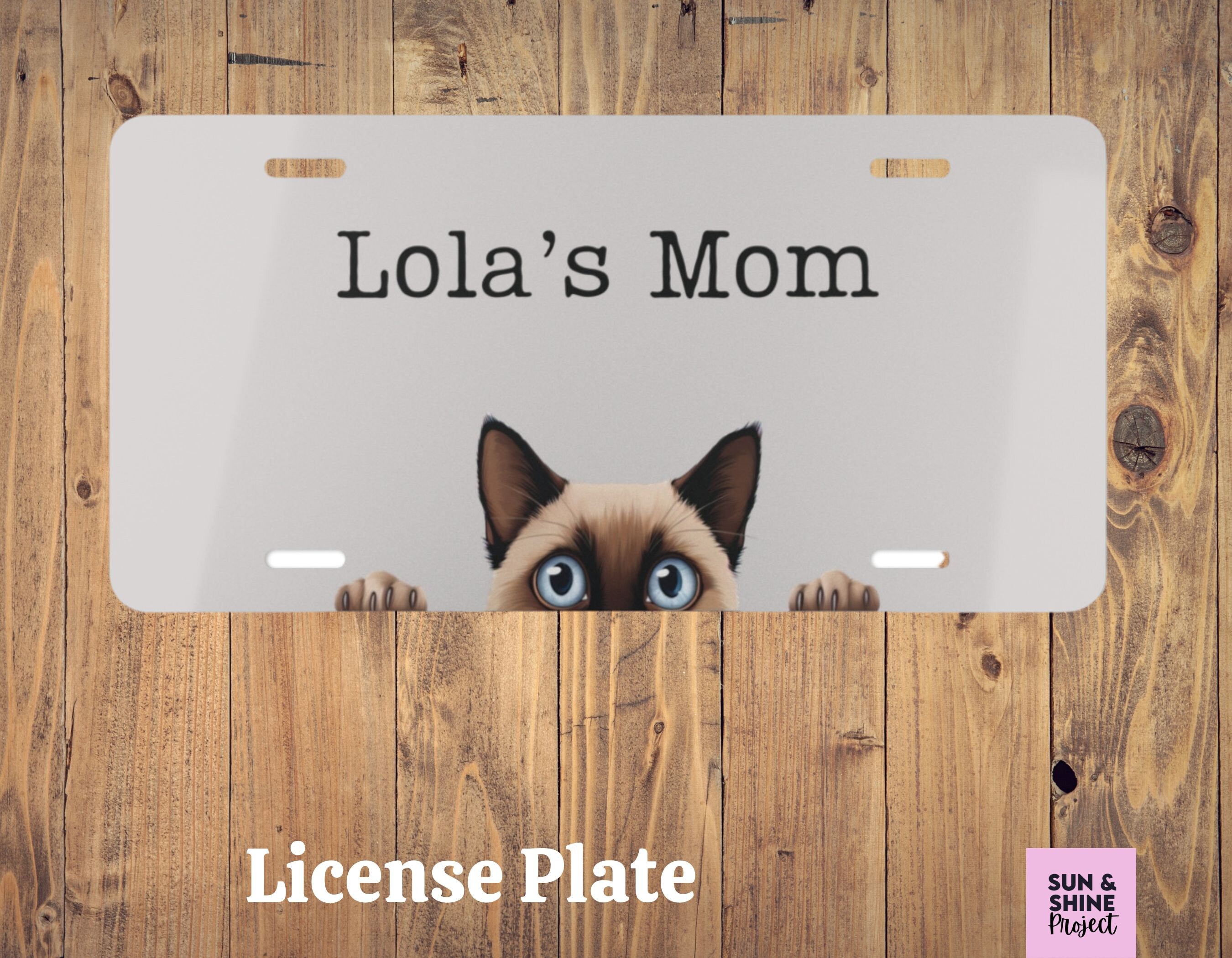 Custom Siamese Cat Front License Plate Cat Lover Vanity Etsy