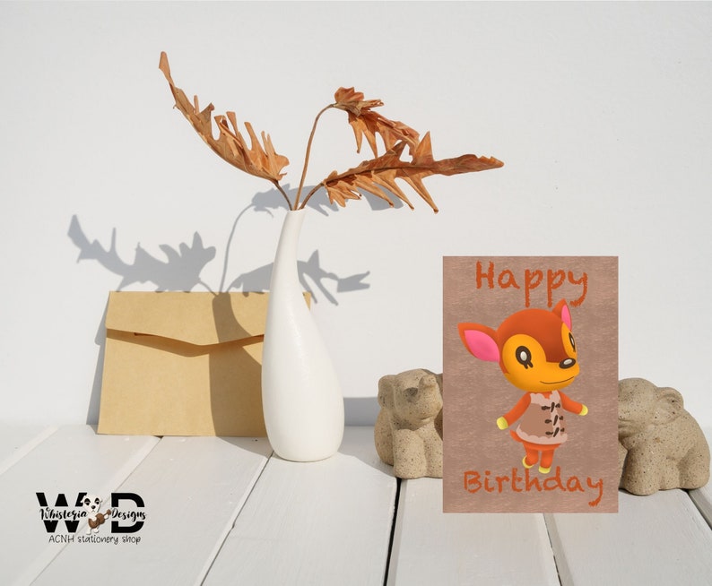 Fauna ACNH Birthday Card Instant Download Printable Etsy Singapore