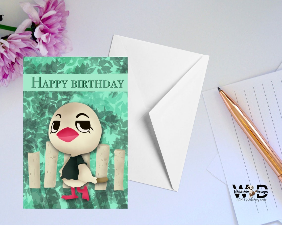 Piper ACNH Birthday Card Instant Download Printable Etsy Australia