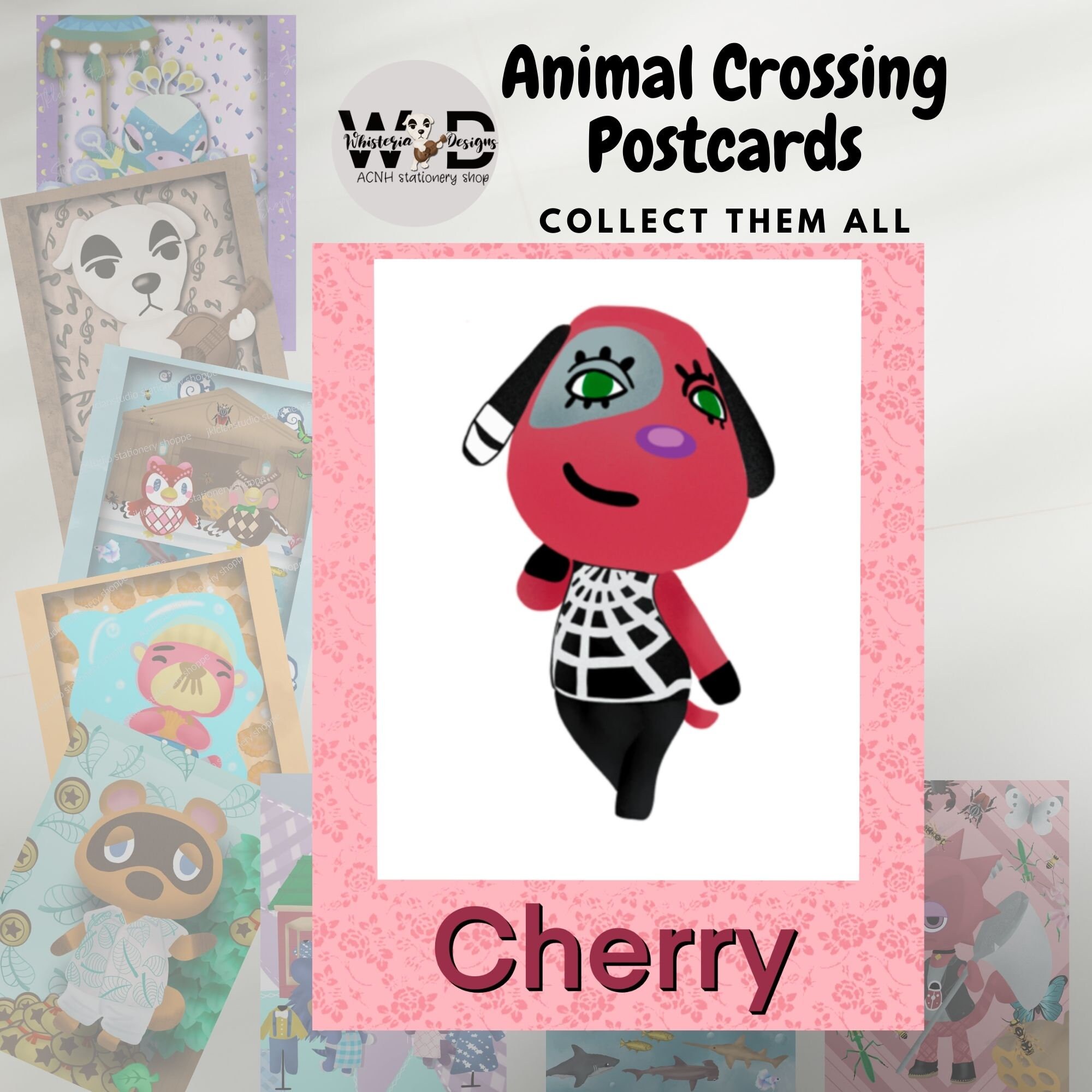 Cherry, Animal Crossing, Postcards, Fan Art, Stationery, Prints