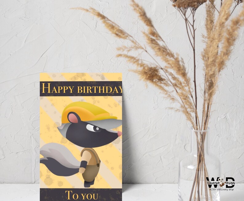 Kicks ACNH Birthday Card Instant Download Printable Etsy UK