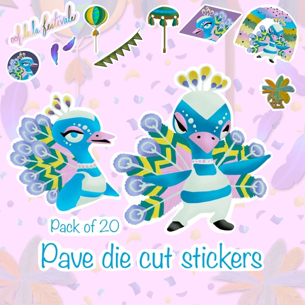 Pave, die cut sticker packs, scrapbook stickers, planner stickers, sticker collection, Animal crossing stickers