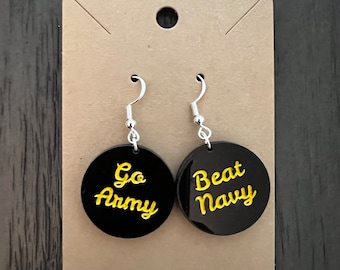 Go Army! Beat Navy Earrings