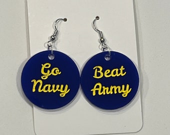 Go Navy! Beat Army Earrings