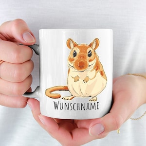 Gerbil Cup Personalize Customize with Name Gerbil Coffee Cup Personalized for Kids Gerbil Children&#39;s Birthday Gerbils