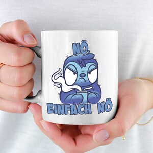 Nö einfach Nö Sloth Cup Cheeky Coffee Cup for Lazy Tired Morning Muffles No-Sayer Gift for Girls Boys Cheeky Sayings Cup