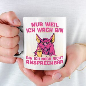 Just because I&#39;m awake I&#39;m not yet responsive bat mug teenager gift morning grouch cheeky girl saying sayings