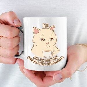 I like me watching stupid people cat cup gift cat lady cats gifts coffee cup cheeky saying girl cat lover