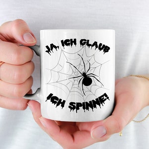 Yes I believe I spider saying cup Halloween sayings coffee cup Lucifer Satanism Satanist Sarcastic sayings Cheeky sayings cup