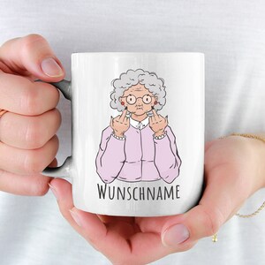 Stinking Finger Cup Personalize Customize by Name Grandma Coffee Cup Personalized for Grandma Birthday Cheeky Grandma Grandma&#39;s Cheeky Grandma