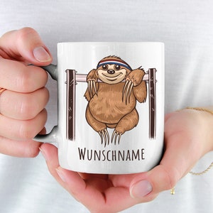 Sloth Sporty Cup Personalize Customize Name Sloth Coffee Cup Personalized Kids Sloth Children Birthday Sloth Sloth Sloth Birthday Sloth Sayings