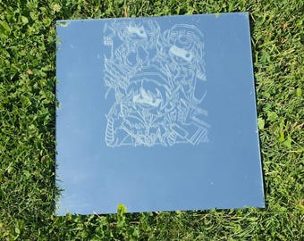 Murder Drones v, uzi and N Engraved mirror