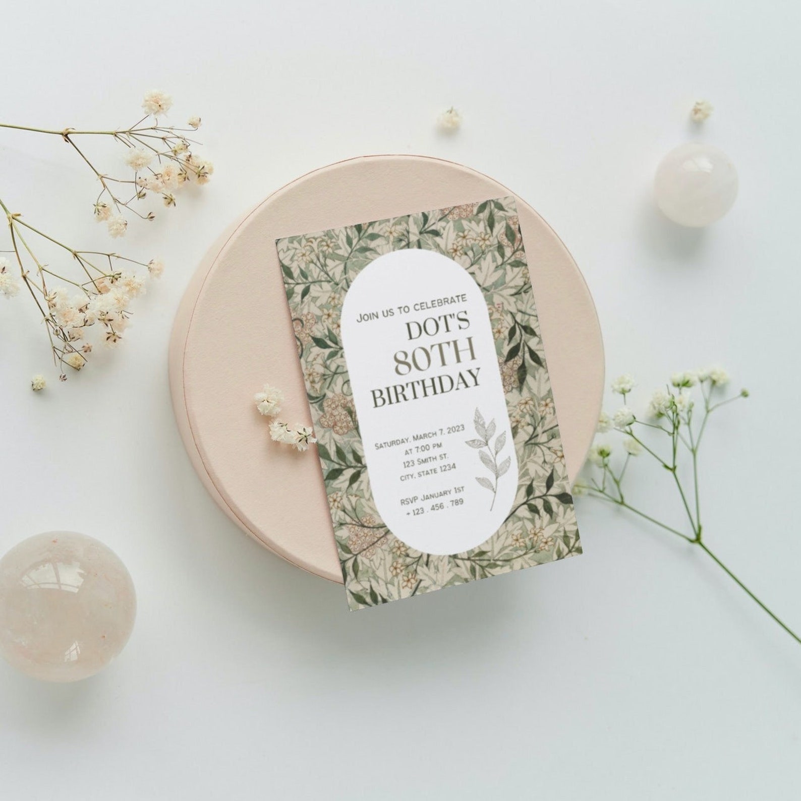 80th Birthday Invitation 80th Birthday Invite Invitation - Etsy