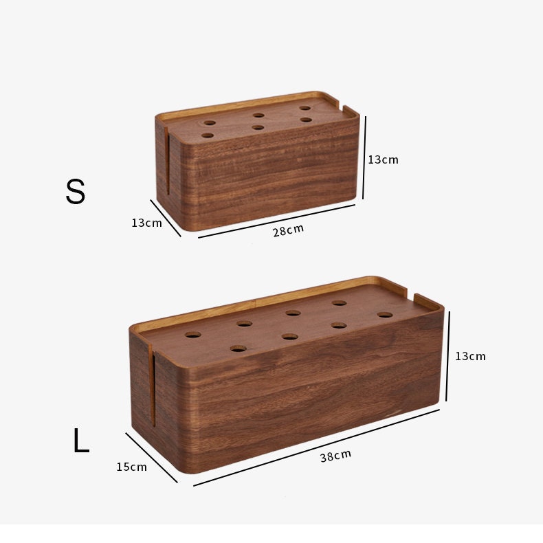 Cable Management Box,wooden Style Cable Organizer Box to Hide Wires&power  Strips 