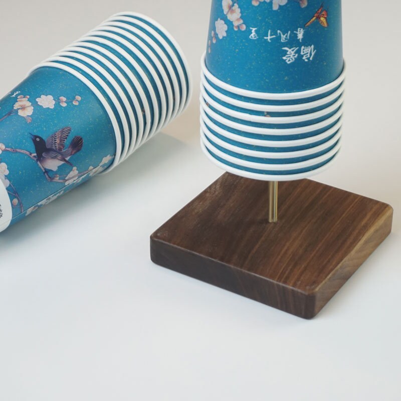 Wood Disposable Cup Holder, Paper Cup Organizer, Coffee Bar Organizer ...