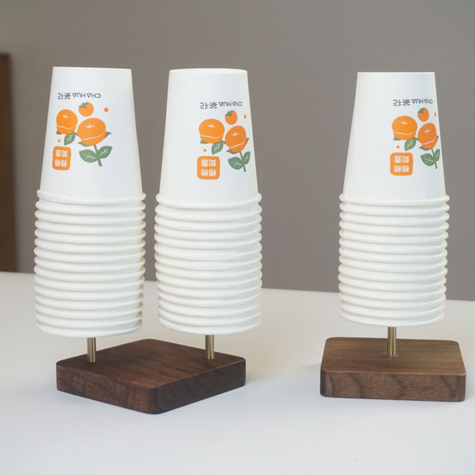 Wood Disposable Cup Holder, Paper Cup Organizer, Coffee Bar Organizer ...